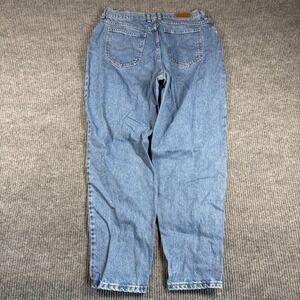 Lee Riveted Jeans Womens Blue High Rise Tapered Leg Denim Pants Medium‎ Wash